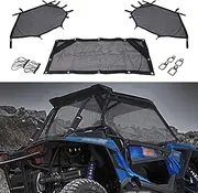 AEZPC Window Net Left and Right Window Shade Cover for Polaris RZR XP 1000 2014-2019 Window UTV Side Net + Rear Mesh Window for UTV ATV RZR 570 800 900 1000 RZR XP Turbo 2 Seat (1Set/3Pcs)