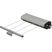 Retracting Clothesline 4 Line Slim Retractable Pull Out Clothes line Grey