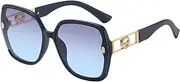 [Generic] Vintage Oversized Square Sunglasses UV400 Protection Fashion Daily Outdoor Sports Eyewear Rectangle Sunglasses for Women Men
