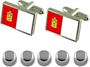 [Select Gifts] Shirt Dress Studs Castilla-La Mancha Flag Cufflinks