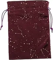 SHOWERORO Design Drawstring Card Bag Soft Flocking Travel Pouch for Jewelry Small Items Portable Storage Pouch