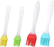 4 Pcs Silicone Pastry Brush Set, Heat-Resistant Basting & Oil Brushes for Cooking, Baking, BBQ, and Food Stirring