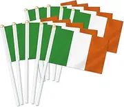 10 PCS Ireland Handheld Small Flag, Irish Hand held Mini Decor Decoration Banner