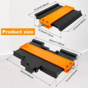 2 Pcs Accurate Contour Gauge Ergonomic Contour Gauge Profile Tool tydbF