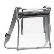 Simple Style Bag with Front Pocket Durable Lightweight Clear Bag Durable Travel Clear Bag