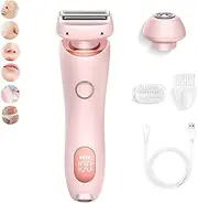 Livora Electric Razor,Elorixa Razor Epilator for Home,2 in 1 Electric Shaver Razors for Women,Epilator Hair Removal at Home,Bikini Trimmer for Women (PInk)