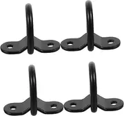 4pcs Pull-tab Buckle Anchor Lashing Rings Small d Ring Trailers d Rings Tie Down Anchors D-Ring Tie Down Trailer Accessories D Rings for Trailers Heavy Duty Trailer Truck d Ring