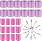 Hair Curlers Rollers, Cludoo 36Pcs Jumbo Big Hair Roller Sets with Stainless Steel Duckbill Clip, 2 Size Self Grip Hair Curlers Rollers for Long Medium Short Thick Fine Thin Hair Bangs Volume