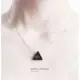 [協貿國際] 原創三角檀木吊墜s925純銀項鏈配飾女生日個性簡約鎖骨鏈女士