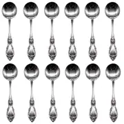 Oneida Louisiana 18/8 Stainless Steel Round Bouillon Spoon (Set of Twelve)
