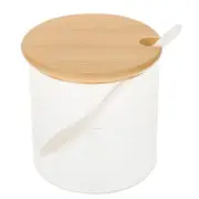 Salt and Sugar Bowl Spice Jars with Spoon Kitchen Seasoning