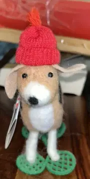 2024 TARGET WONDERSHOP DOG CHRISTMAS ORNAMENT - BEAGLE WITH SNOWSHOES
