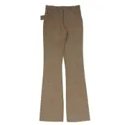 Bottega Veneta Womens Carpenter Pants IT38 US 2 Tan Light Irish Linen Jeans