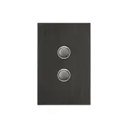 Clipsal Saturn Series Switch 2 Push Button Led 4000 Series Including Saturn Horizontal Horizon Black - 4062PBL-HB