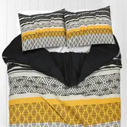 Amson Pure Cotton Super King Quilt Cover Set With Extra Standard Pillowcases - Jasper