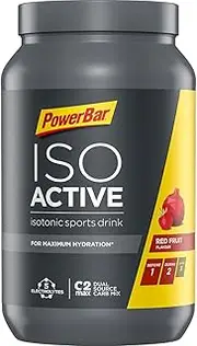 PowerBar Isoactive Red Fruit 1320g - Isotonic Sports Drink - 5 Electrolytes + C2MAX