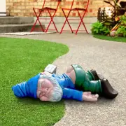 Drunk Dwarf Garden Gnome Decoration Funny Drunken Ornament Decor Yard Patio Lawn