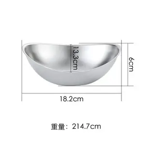 304不銹鋼韓式沙拉碗 創意金色元寶碗甜品碗小吃碗韓國料理餐具