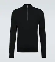 [Zegna] Zegna Wool half-zip sweater AU 87 black