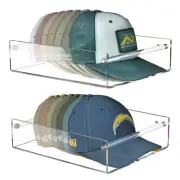 2 Packs Hat Organizer for Baseball, Each Acrylic Hat Racks Organizer Fit 10 C...