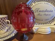 Anastasia Faberge crystal egg red russian winter palace hermitage large 007 NEW