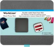 WORKLION Heat Press Mat 11"x13": Double-Sided Fireproof Materials Protective ...