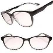 Modern Mens Womens Black 1.25 Reading Glasses Reader