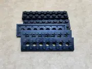 LEGO Parts - Black Technic, Plate 2 x 8 with 7 Holes - No 3738 - QTY 5