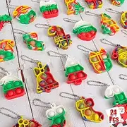 24Pcs Christmas Mini Pop, Fidget Toys for Kids, Christmas Stocking Stuffers, Christmas Party Favors, Goodies Bag Stuffers Bulk, Xmas Gift for Boys Girls