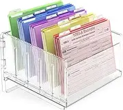 Cuukie File Sorter Organizer, 5 Sections Acrylic Letter Tray for Desk, Mail Organizer Letter Holder for Envelopes, Mail, Electronics