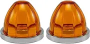 2PCS Watermelon-shaped LED Side Marker Lights - Universal Turn Signal/Brake Lamps For Semi Trucks, Trailers & Under Glow Wheel Lighting(Yellow-2PCS)