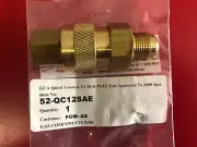 LPG BBQ CAMPING QUICK CONNECT LPG ADAPTER COUPLING 1/2 M sae x 1/2 F sae
