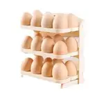 Foldable Egg Storage Box Flip-up Eggs Storage Container Fridge Organization