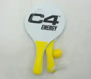 C4 ENERGY Ping Pong Paddle Set with Ball - NEW