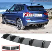 For X3 X5 Carbon Fiber Look Rear Bumper Diffuser Shark Fin Spoiler Splitter Lip (for: BMW)