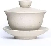 Gaiwand Solid Pottery Tureen with Lid Travel Kung Fu Tea Bowls Chinese Style Tea Bowls for Home Office Christmas Balcony Chinese Tea Cup