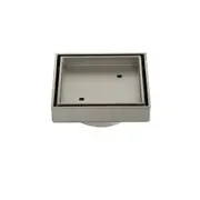 Sonia Smart Tile Insert Grate 115mm x 115mm (Suit 80mm) Satin Nickel KFG-802N