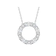 Emerald Cut Circle Necklace with 2.00ct of Laboratory Grown Diamonds in 9kt White Gold