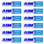 12x Aim 90g Fluoride Toothpaste Tube Minty Gel Dental Oral Care Teeth Cleaner