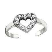 Silver Heart Toe Ring