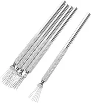 VALICLUD 5pcs Stainless Steel Nail Art Liner Brush Essential Thin Nail Outline Pens with Bendable Pins for Precise Control and Patterns