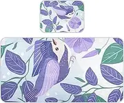 Purple Morning Glory Flowers Birds Cartoon Style Cooling Baby Toddler Mattress 28" x 52" Breathable Bed Pads for Adults for Kids, Adult