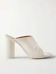[Bottega Veneta] Bottega Veneta - Atomic Patent-leather Mules - White - EU 42 EU 42 White