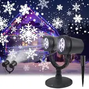 Christmas Projector Lights Outdoor, Snowflake Projector Dynamic Christmas Pro...