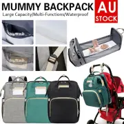 Large Baby Diaper Bag Mummy Maternity Nappy Large Capacity Changing Backpack AU