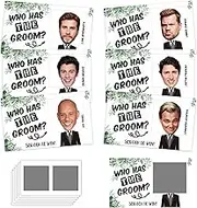 Bridal Shower Games - Who Has The Groom Scratch Off Cards - Rustic Greenery Scratch Off Cards & Stickers - Bachelorette Party Game - Girls Night Out Activity - Bride Shower Supplies Decorations - 36