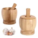 BAMBOO WOODEN PEPPER MILL MORTAR PESTLE PUGGING POT GARLIC S