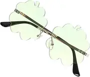 [NOLITOY] 1 Pair Sunglasses fashion glasses stylish glasses metallic glasses rave earrings cloud shaped disco glasses cloud glasses party eyeglasses party glasses eyeglasses prop beach props