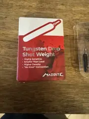 6 Tungsten Drop Shot Cylinder Weights, Fishing Sinkers, Sinks Quickly, 1/4 Oz