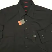 Jerry J Garcia Mens Dress Shirt Size 17.5 34/35 Black New with Tags NWT #L83
